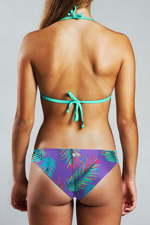 Cheeky Bikini Bottom - PURPLE PALM