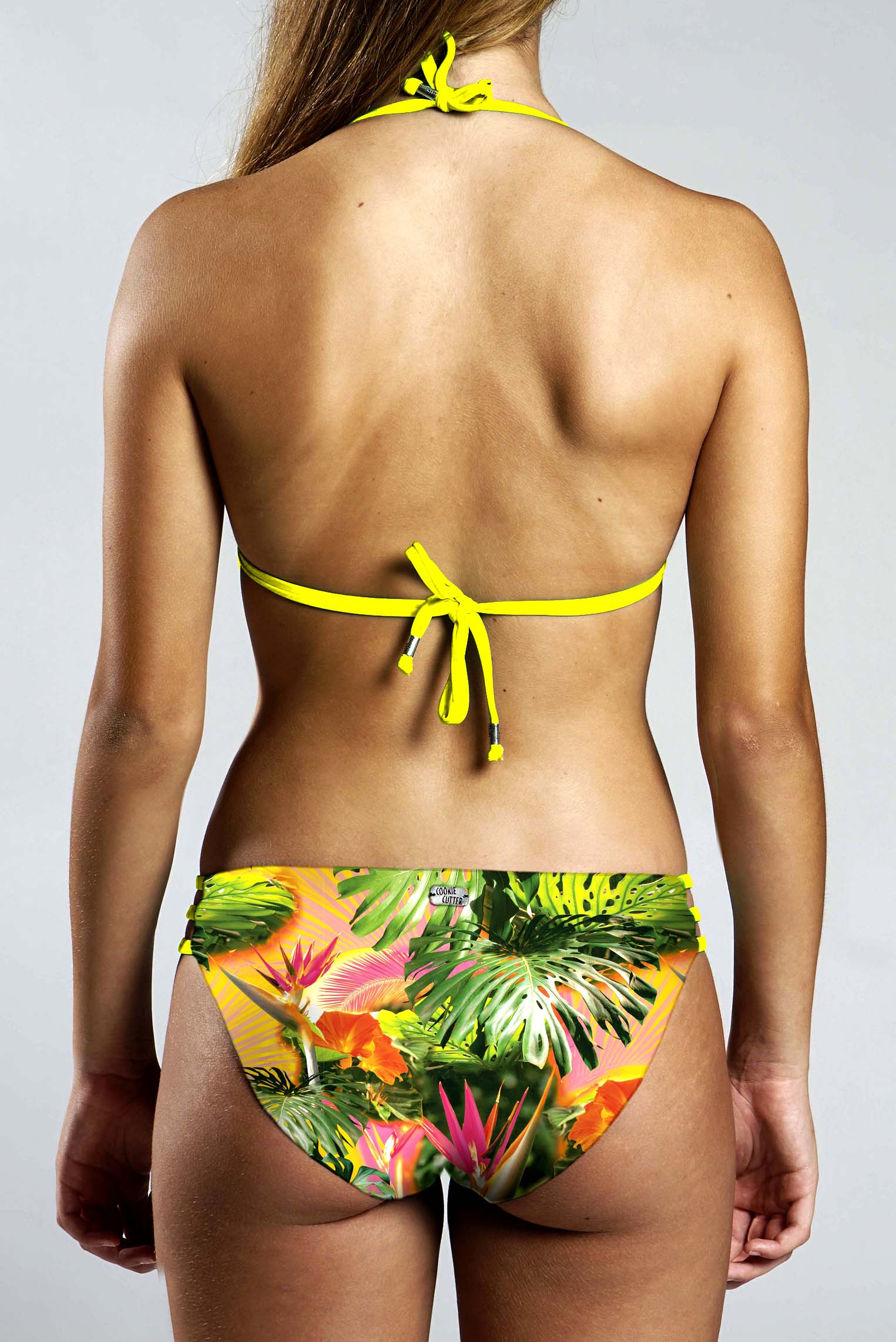 Cookie Cutter Strappy Bikini Bottom-TROPICAL b