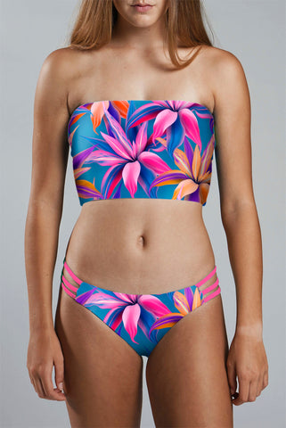 Strappy Bikini Bottom - HAWAIIAN