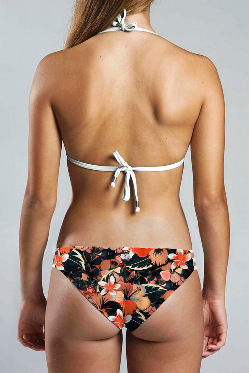 Cheeky Bikini Bottom - CARAMEL HYBISCUS