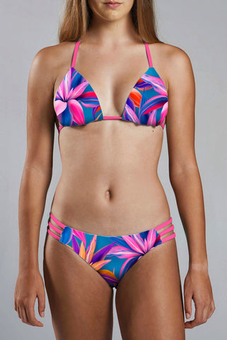 Strappy Bikini Bottom - HAWAIIAN