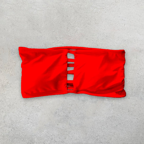 Strappy Bandeau Top - ROUGE RED