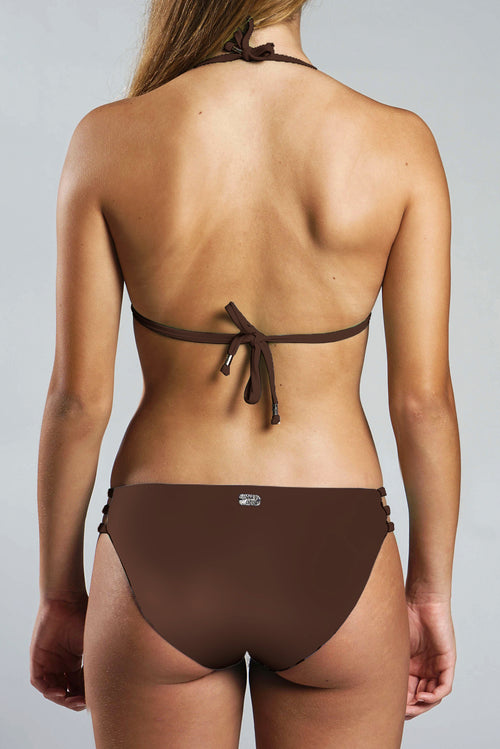 Strappy Bikini Bottom - CHOCOLATE