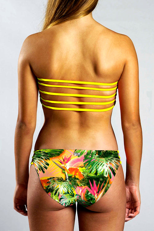 Cookie Cutter Strappy bandeau Top-TROPICAL b