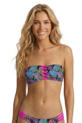 neon jungle strappy tube top