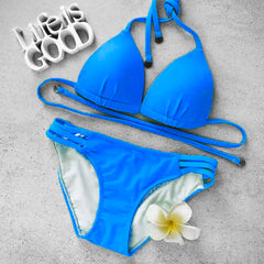 Strappy Bikini Bottom - LUMO BLUE