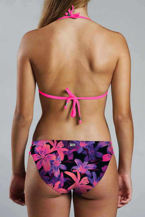 Coral Pattern Push Up Bikini Swimsuit